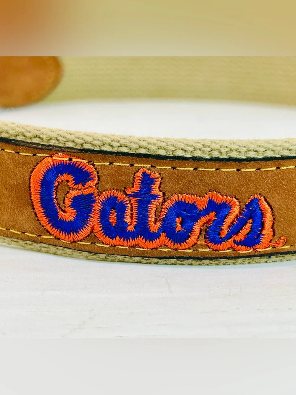 Zep-Pro Florida Gators Brown Leather Embroidered Logo Belt size 28
